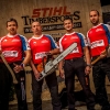 The Team of the Czech Republic poses for a photograph at the Team Qualification of the Stihl Timbersports World Championship in Lillehammer, Norway on September 7, 2012.